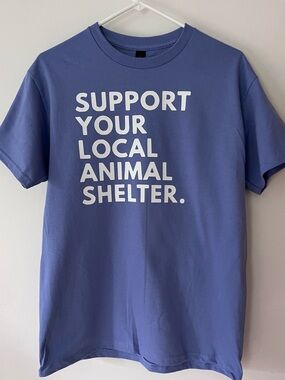 Support Your Local Animal Shelter Tee - Periwinkle Blue